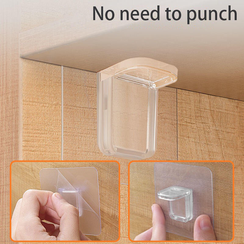 Nail-free Patch Traceless Paste Laminate Support Partition Layer Fixed Support Angle Nail Paste Fixed self adhesive hooks supplier