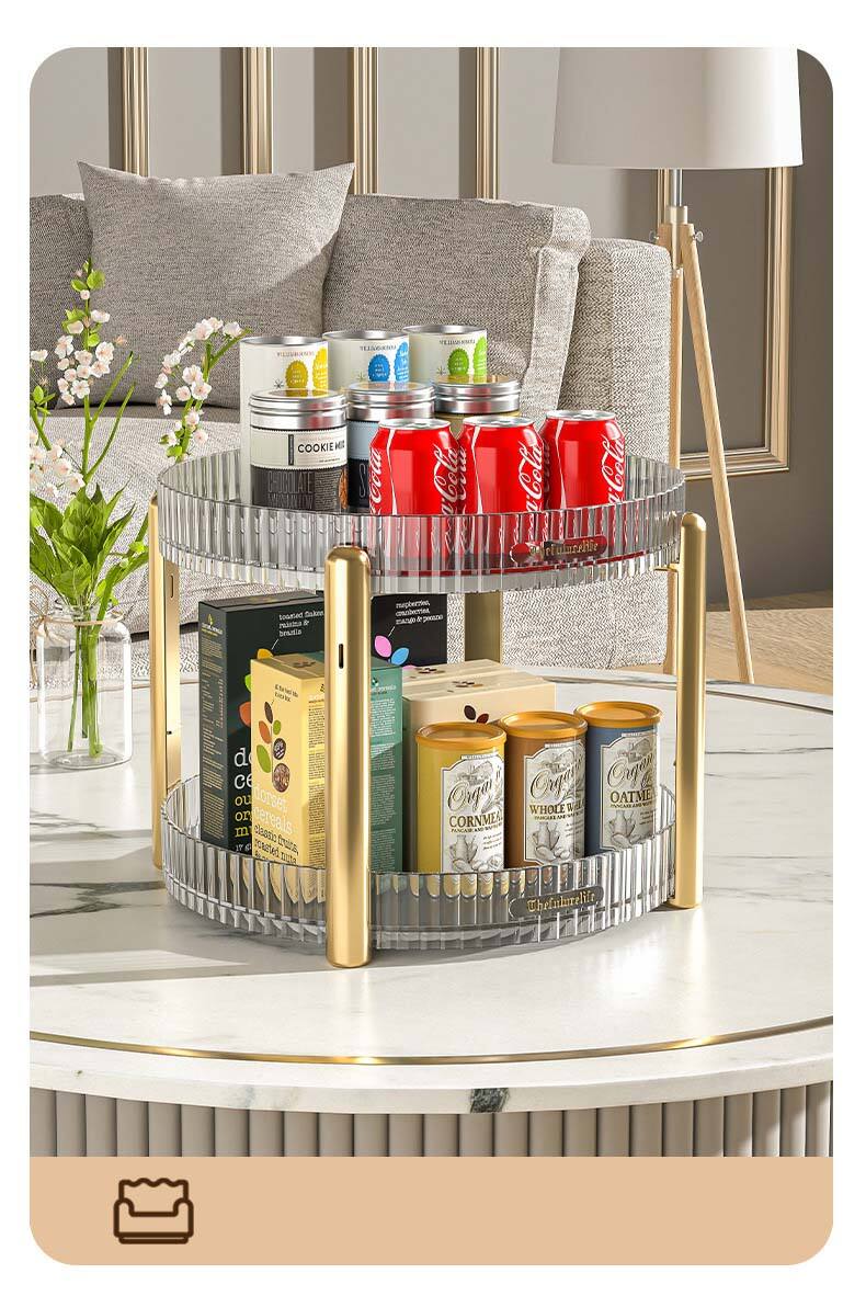 New rotating storage box kitchen supplies seasoning department store storage tray multifunctional rotating shelving supplier