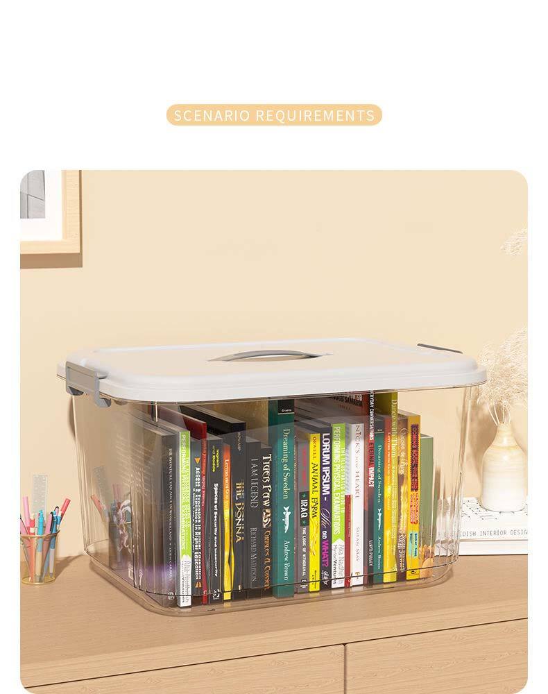 Transparent storage box household oversize plastic organizing storage box sundries toys loading clothes multifunctional storage manufacture