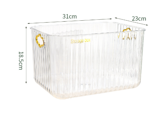 ins light luxury desktop girls transparent acrylic dresser cosmetics clutter storage basket organizer box details