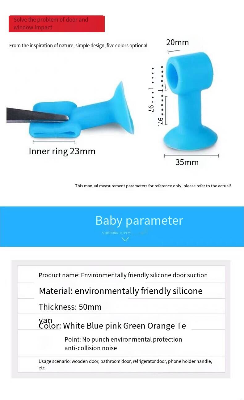 Aspirazione della porta Fabbrica di tappetini anticollisione per tazza di maniglia per finestra di arresto della porta in silicone senza perforazione superiore