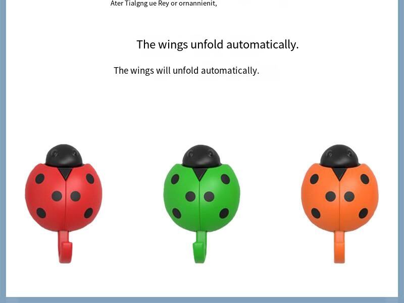 New Creative Beetle Key Hook Gravity sensing wings automatically open Creative cute key hook manufacture