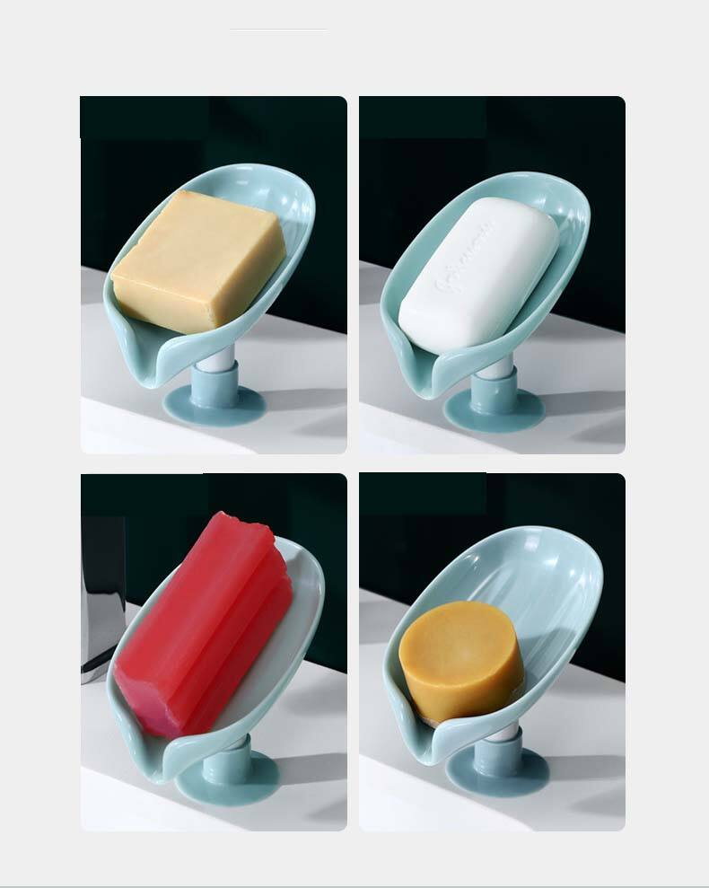 Soap shelf household perforation-free suction cup type leaf drain soap rack no water storage artifact manufacture