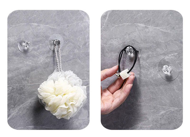 Modern simple doorknob diamond handle is stick to use no drilling traceless strong hook details