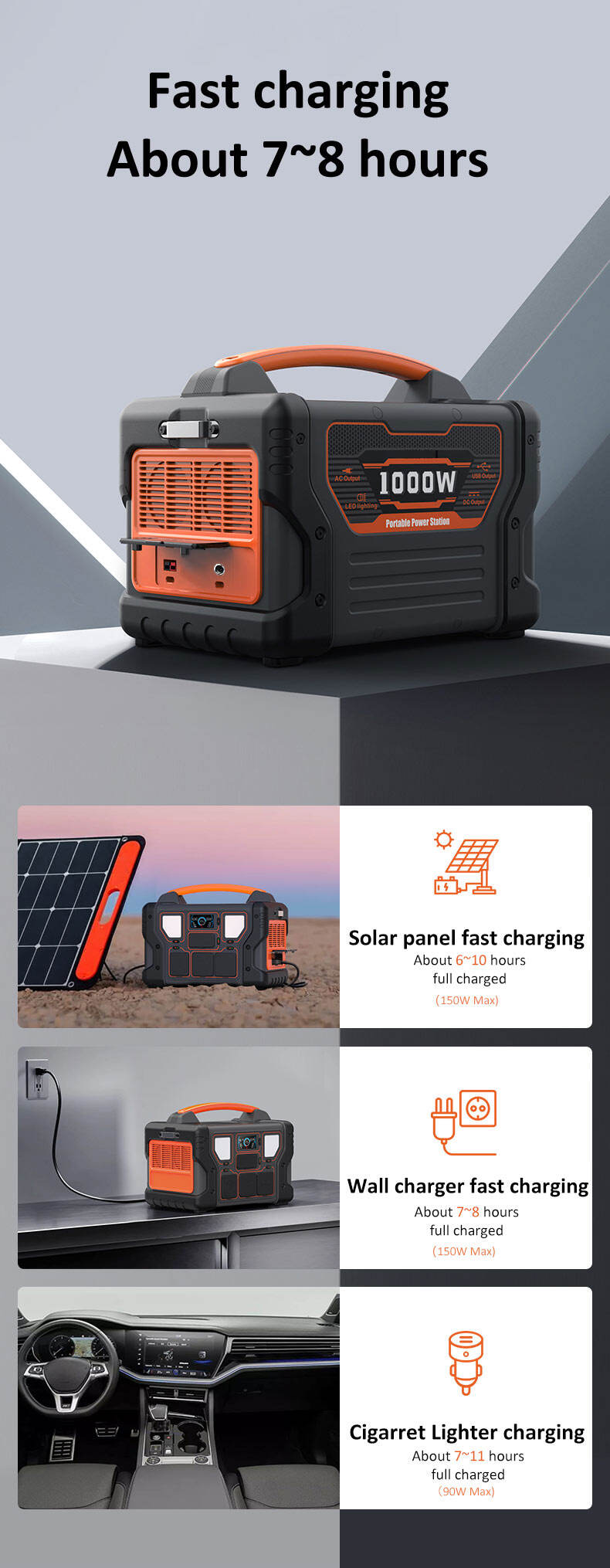 ISEMI Smart Charging Technology Wiederaufladbarer Lithium-Akku Langlebiger Camping-Stromlieferant