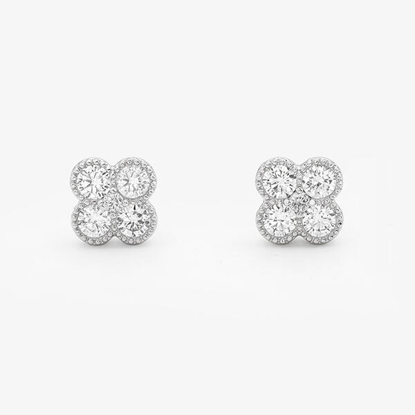 Brincos de diamante cultivados em laboratório
