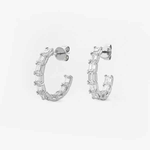 Classic Lab Diamond Hoops for Every Outfit