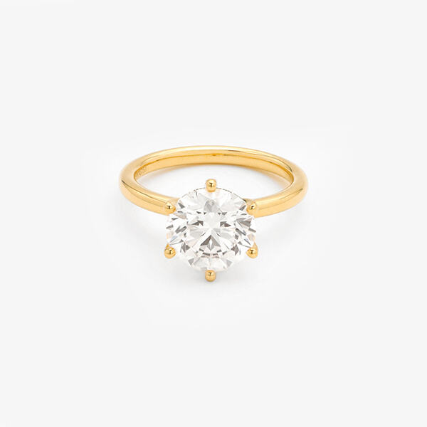 Anéis de diamante solitário cultivados em laboratório para a noiva moderna.