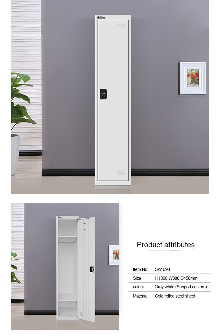 Single door small size cabinet for clothes factory
