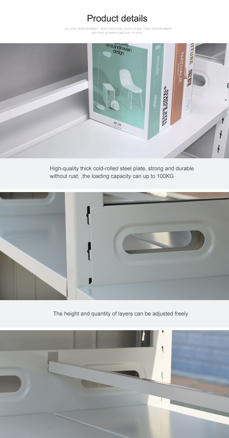 High Quality and Durable modern furniture book display shelf Office school library bookcases Metal steel Book Shelves rack supplier