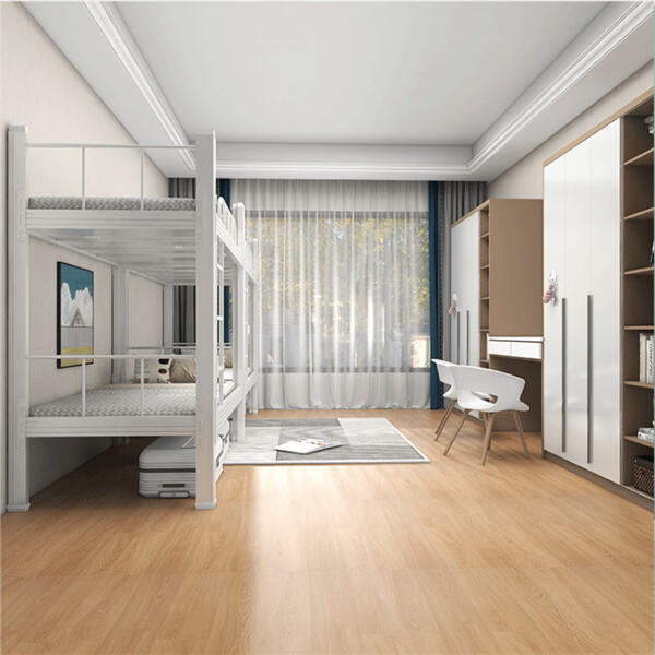 स्टील डबल डेक बेड में एक गर्म रात की नींद भोगना