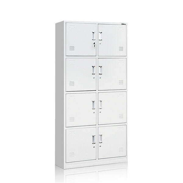 अपने जगह को एक स्टाइलिश फेरोजाती दरवाजे वाले अलमारी के साथ व्यवस्थित करें