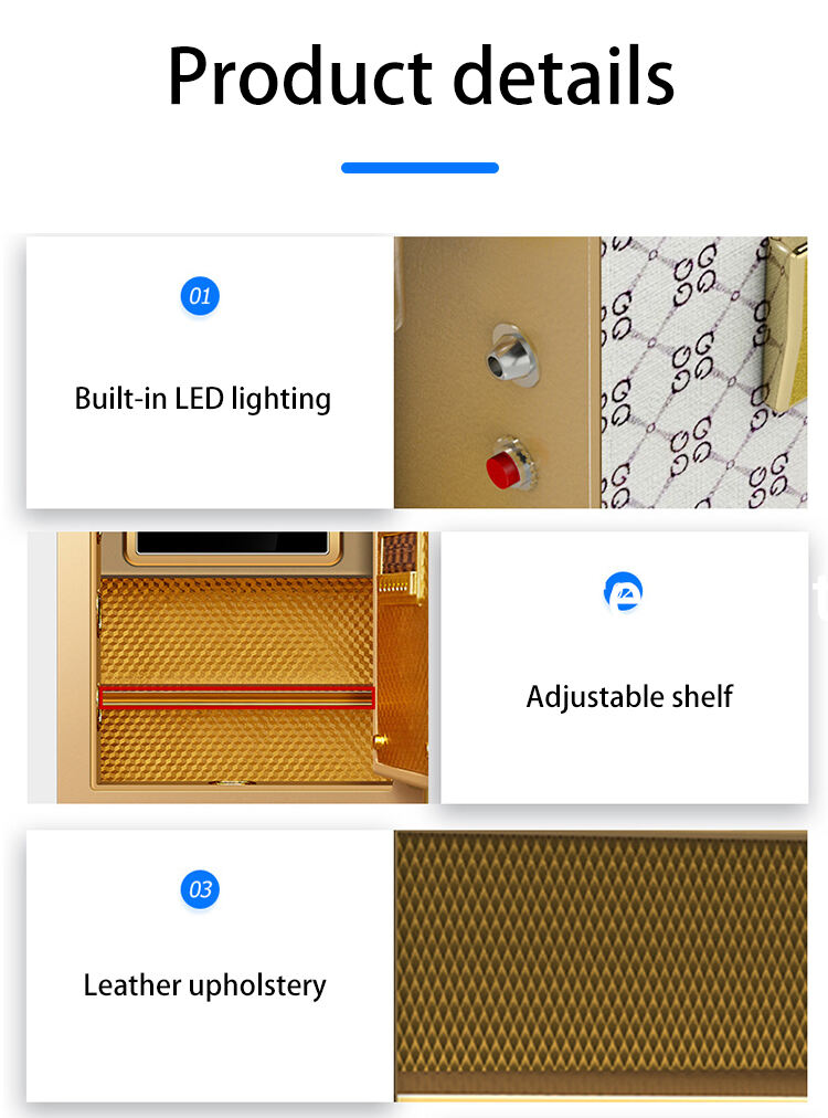 Morgie household big strong quality double doors electric lock money storage safety steel safe box details