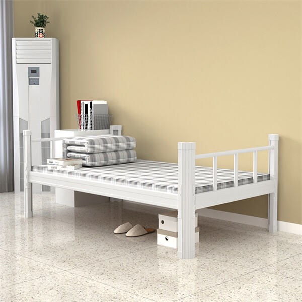 Elevate Your Sleep Space with a Stunning White Metal Bed Frame