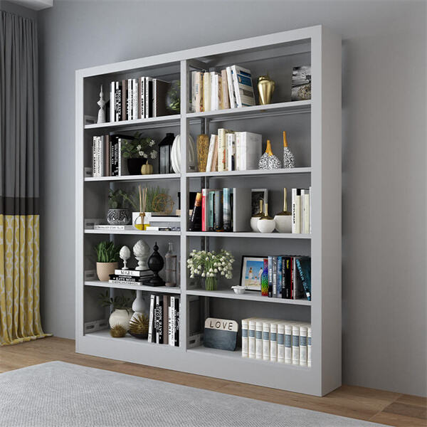 शैलीशील मेटल पुस्तकालय के साथ अपने स्टोरेज विकल्पों को बढ़ाएं।