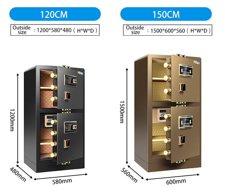Morgie household big strong quality double doors electric lock money storage safety steel safe box supplier