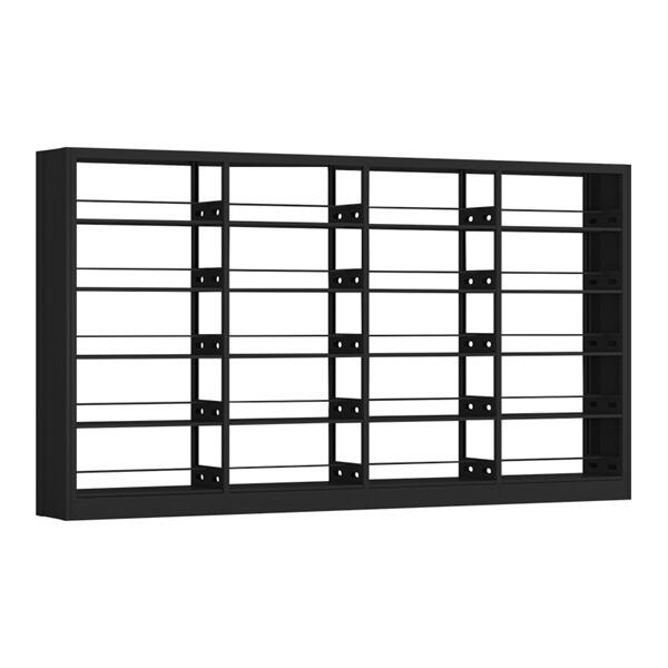 Fügen Sie ein Metall-Schwarz-Bücherregal zu jedem Design hinzu