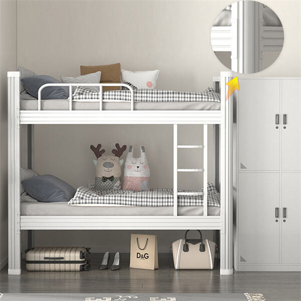 व्हाइट मेटल डबल बेड