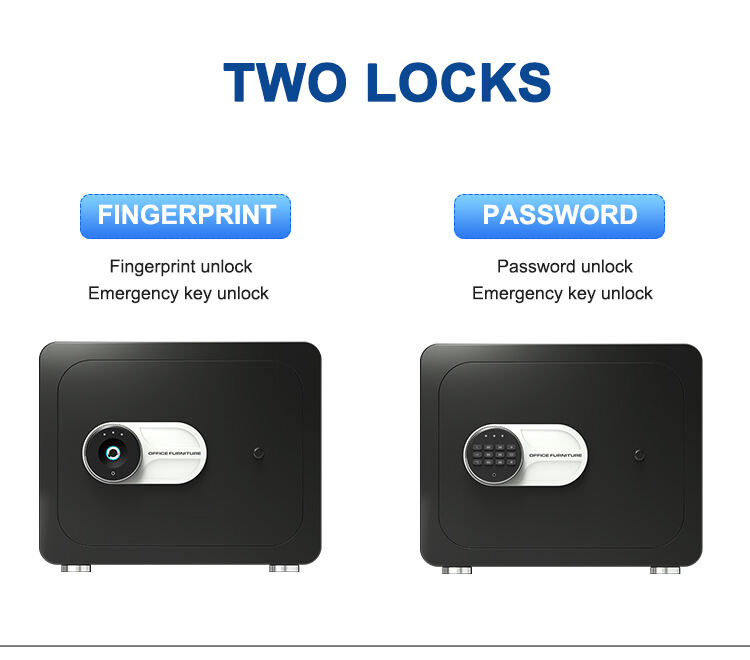 Big Intelligente Biometric fingerprint Safe security lock Box Caja Fuertes for hotel home factory