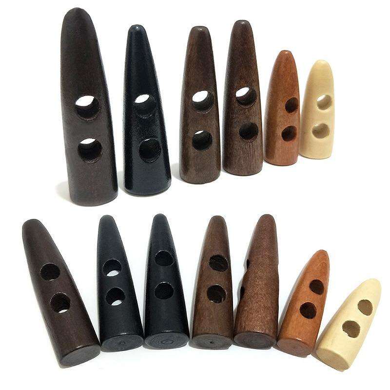 30mm 40mm 50mm 2 holes wooden toggle button for coat