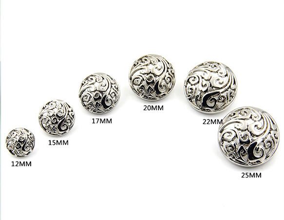 Metal zinc alloy sew hollow shank button details