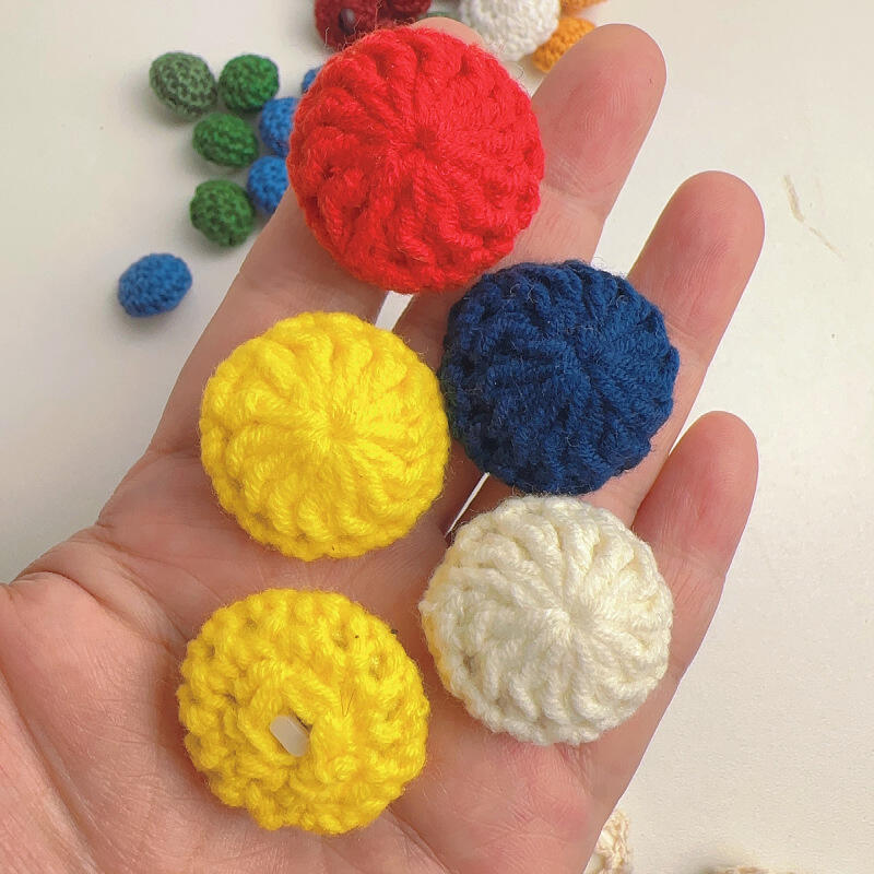 1.3cm 2cm 3cm fancy cotton sew shank crochet covered button