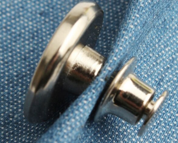 17mm metal jeans button