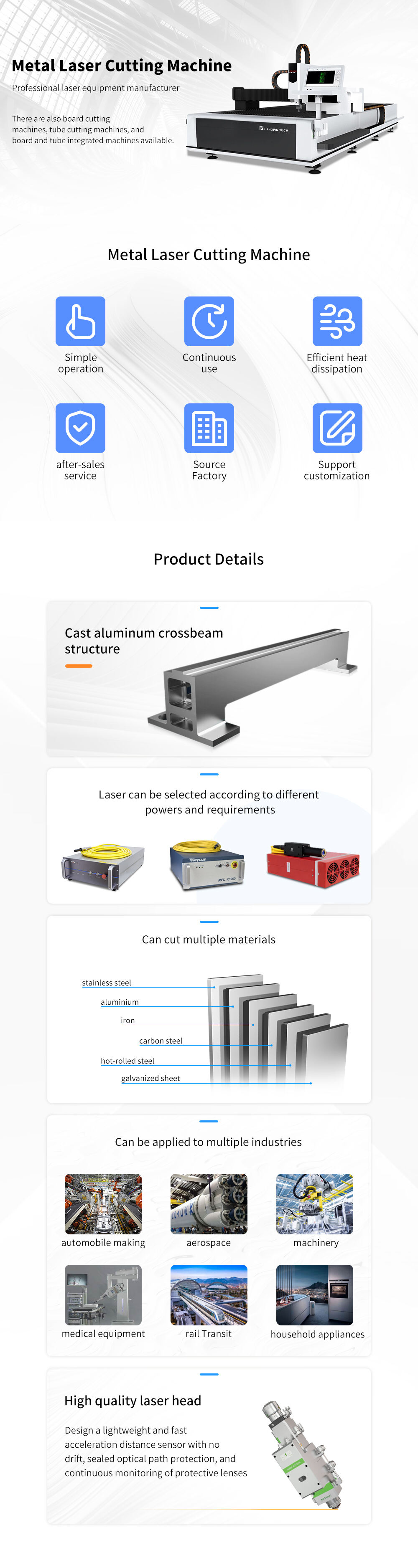 Factory Portable Automatic Stainless Steel Fiber Metal Tube Cnc Laser Cutting Machine 3000w 4000w 8000w for metal cutting factory