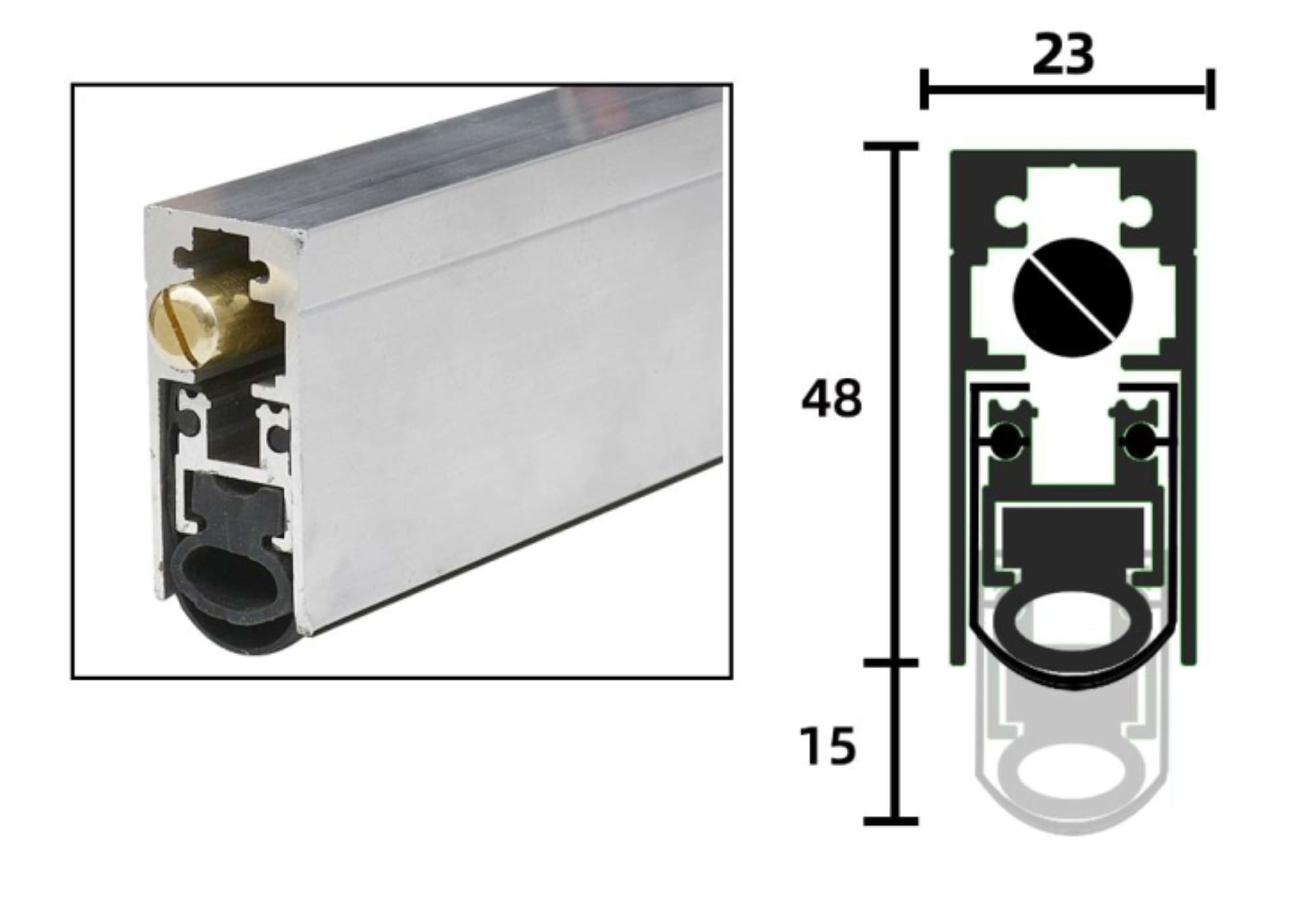 Joint rabattable automatique pour bas de porte robuste / ADDS-N