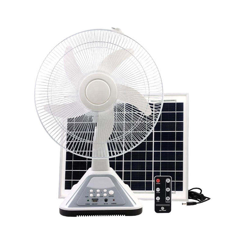 Custom Home Rechargeable Led Light Fan DC 16 Inch Solar Standing Electric Fan