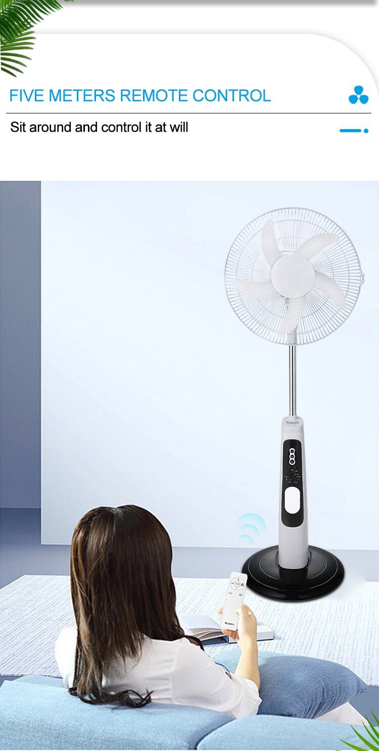 Multi Purpose Floor Fans Electrical Floor Air Cooling Standing Fan Solar Rechargeable Fan factory