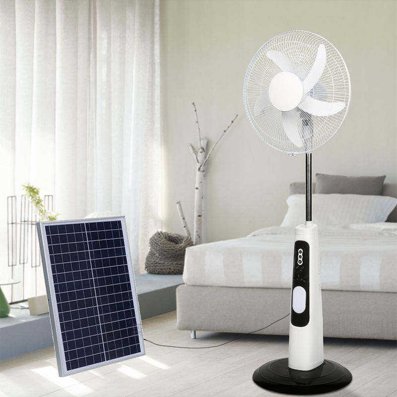 Factory Price High Quality Large 16Inch 12V Electric Rechargeable Solar Fans Floor Standing Fan