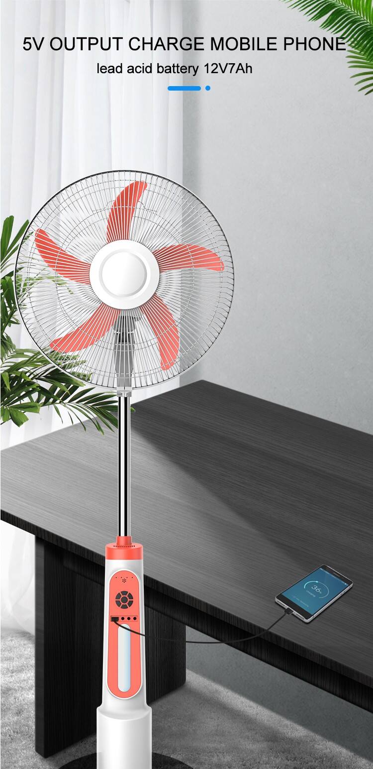 LD-801 High Quality OEM New Products 12V DC Solar Fan With LiFePO4 Battery BLDC motor Solar Fan And Light Solar Powered Fan factory