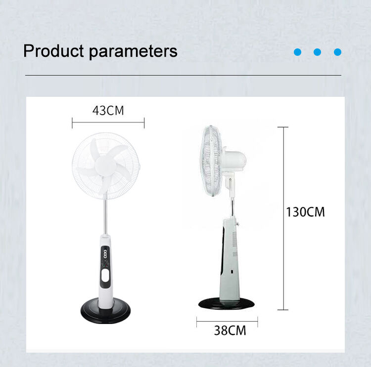 Factory Price High Quality Large 16Inch 12V Electric Rechargeable Solar Fans Floor Standing Fan factory