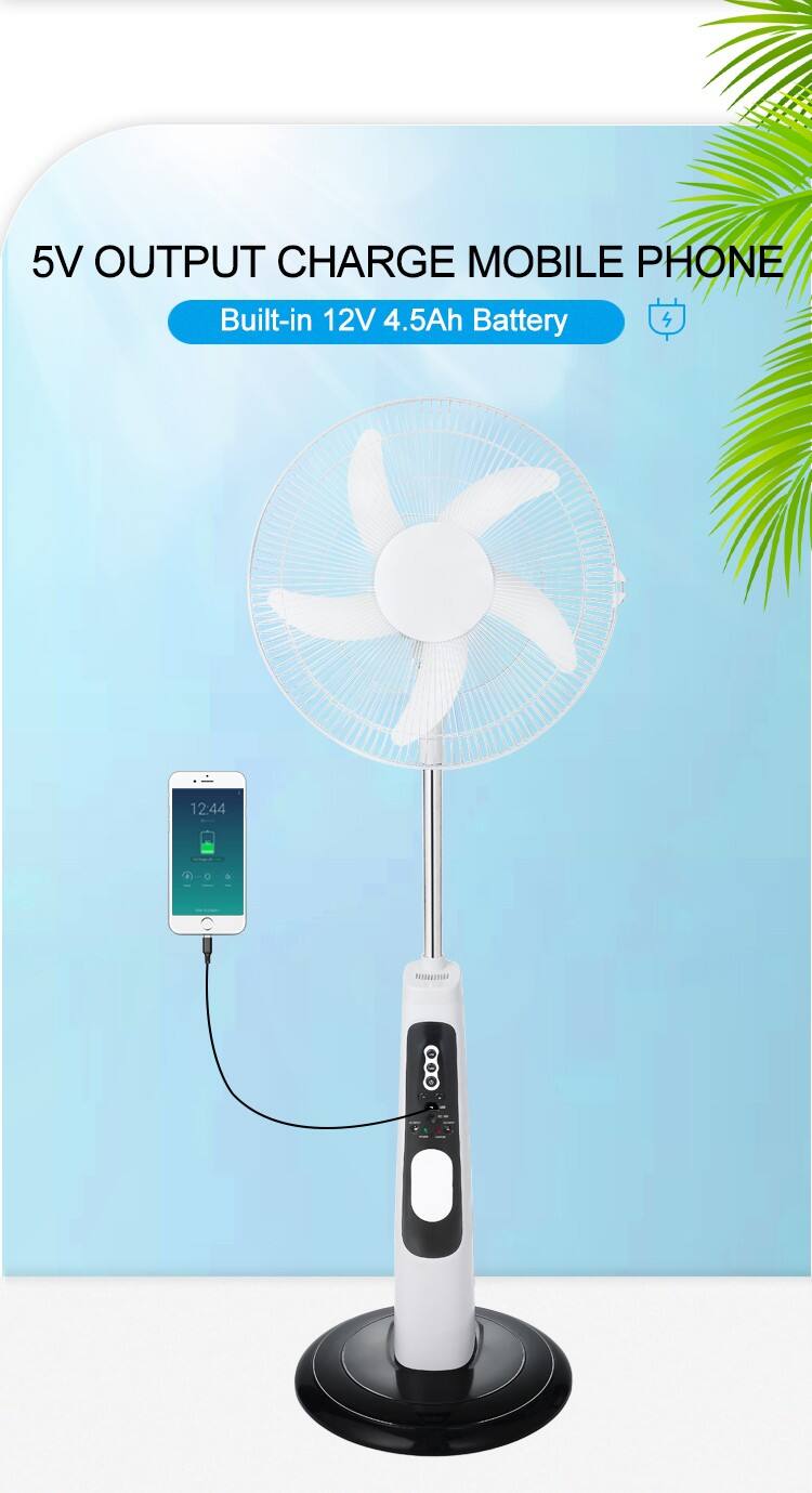 Multi Purpose Floor Fans Electrical Floor Air Cooling Standing Fan Solar Rechargeable Fan details