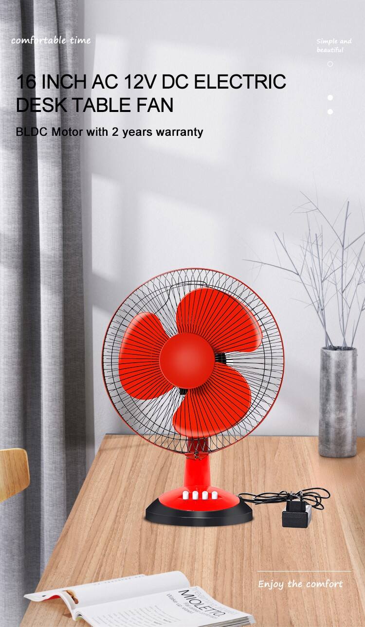 12" Table DC Fan 12v Solar DC Fan Plastic CB Ce Floor Air Cooling Fan ROHS Cheap Price - FD630 details
