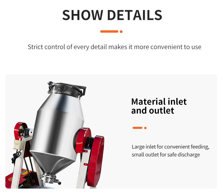 600L Model Double Cone Stainless Steel Agitator Premix Blender Machine Drums  Chemical Drum Mixer For Food manufacture