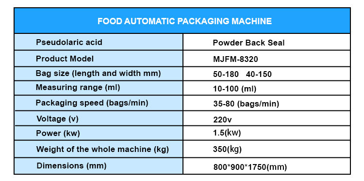 High quality bag size 60-180mm sauce back seal powder vertical plastic bag small automatic seal packing and filling machine details