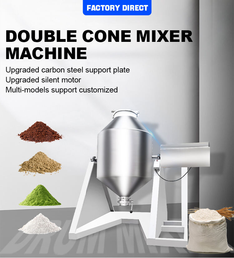 Vertical Carbon Steel Rotary Tea Dry Ingredient Spice Mix Machine Blender Food Washing Powder Drum Mixer supplier