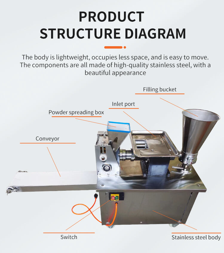 Desktop Smallest Electric 110v-220v Dumpling Wonton Baozi Sumai Making Machine With Mould Changed MeiJin details