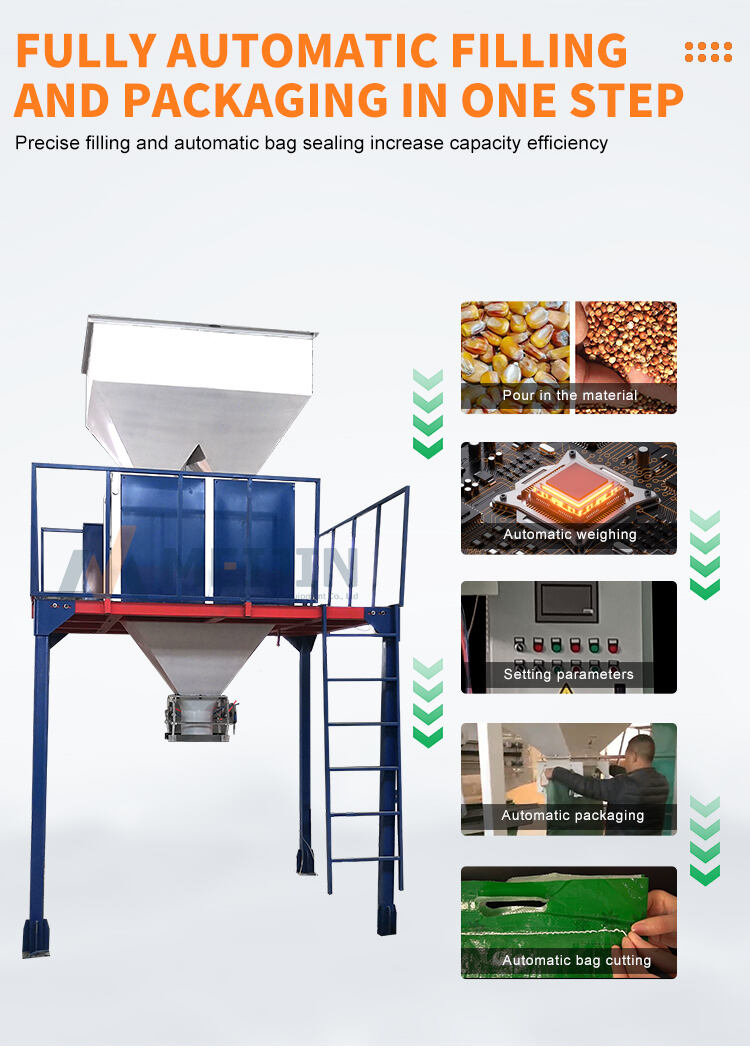 Hot Sale Multi-Function Soybeans Corn  Fertilizer Packaging Machine Granule Double Bucket Packing Machine factory