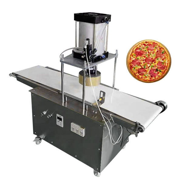 Easy-to-use manual press for homemade pizza dough