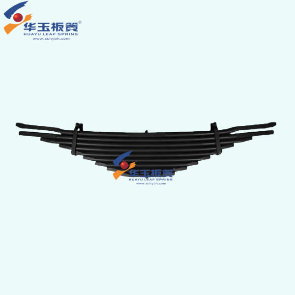 The design advantages of parabolic leaf springs in 75 series commercial vehicles.