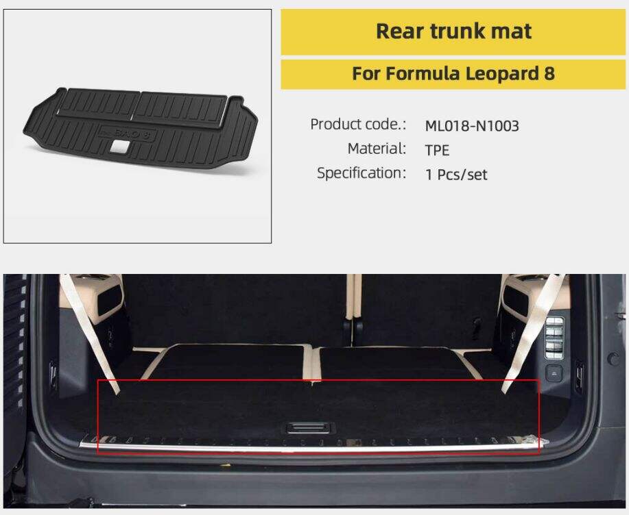 Stand out from the Crowd with our High-Quality BYD Leopard 8 Floor Mats