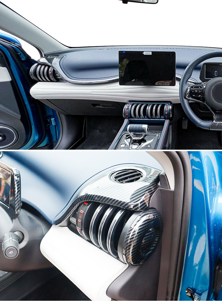 Yuan Plus Accessory Abs Carbon Fiber Central Console Trim Central Console Dashboard Strip Trim For BYD Atto 3 details