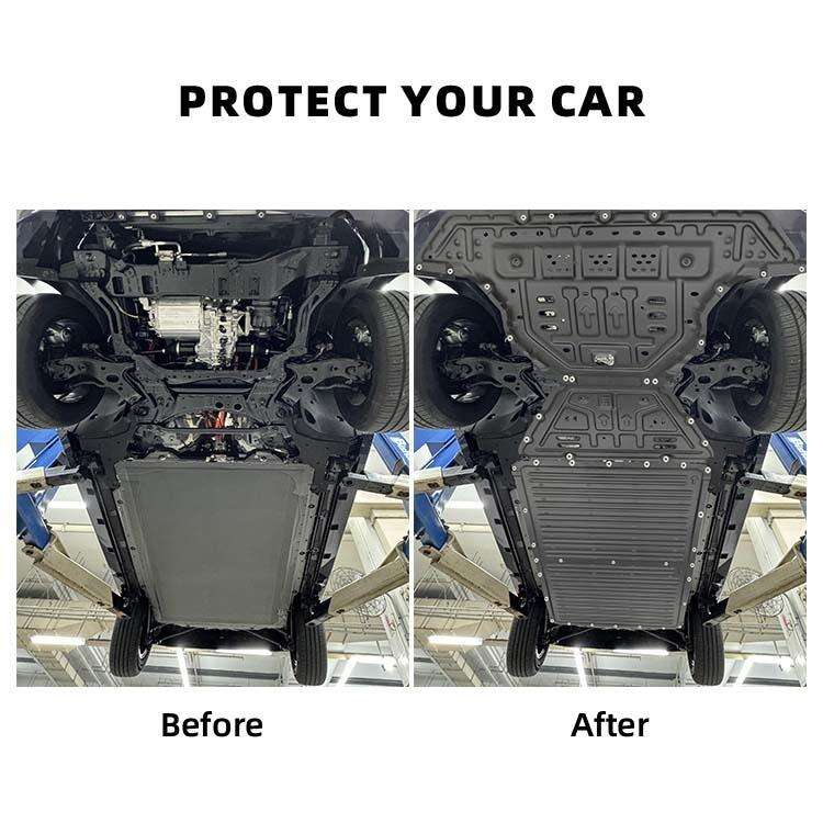 Get peace of mind from the protection of skid plates custom made for BYD Emax7: