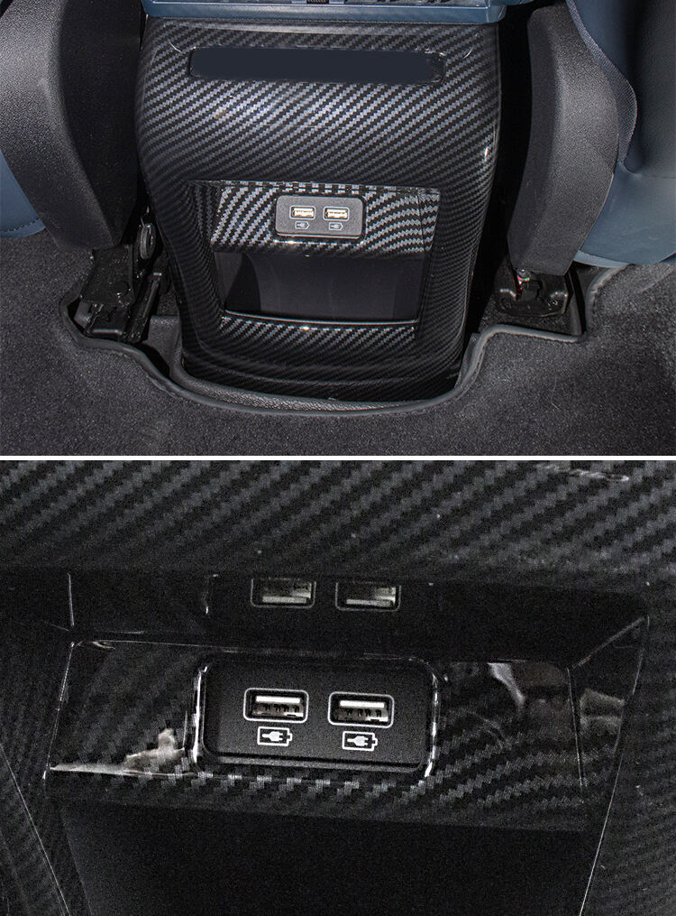 ABS Imitate Carbon Car Interior Accessories Rear Air Conditioning Vent Outlet Cover Decoration Trims For BYD ATTO 3 Yuan Plus details
