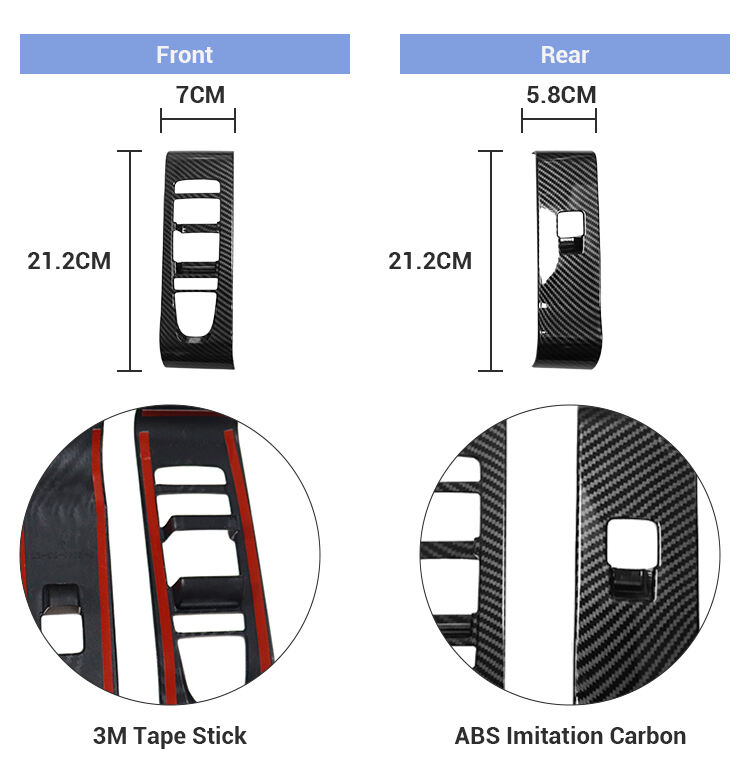 Car Interior Decoration Accessories LHD Window Glasses Lift Button Panel Armrest Window Rises Cover For BYD ATTO 3 Yuan Plus details