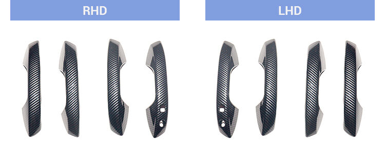 Car Exterior Decoration Accessories ABS Imitate Carbon RHD Auto Side Door Handle Cover Frame For BYD Yuan Plus Atto 3 details