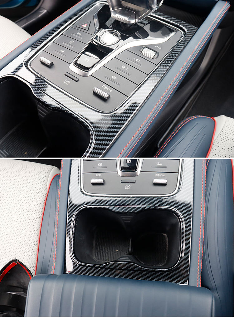 Car Interior Accessories ABS Imitate Carbon Gear Switch Cover Gear Shift Box Holder Panel Cover For BYD Atto 3 Yuan Plus supplier